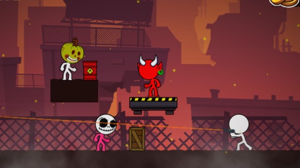 Your goal in Stickman Night Survive is straightforward yet challenging: survive five terrifying nights in a spooky setting surrounded by danger everywhere.